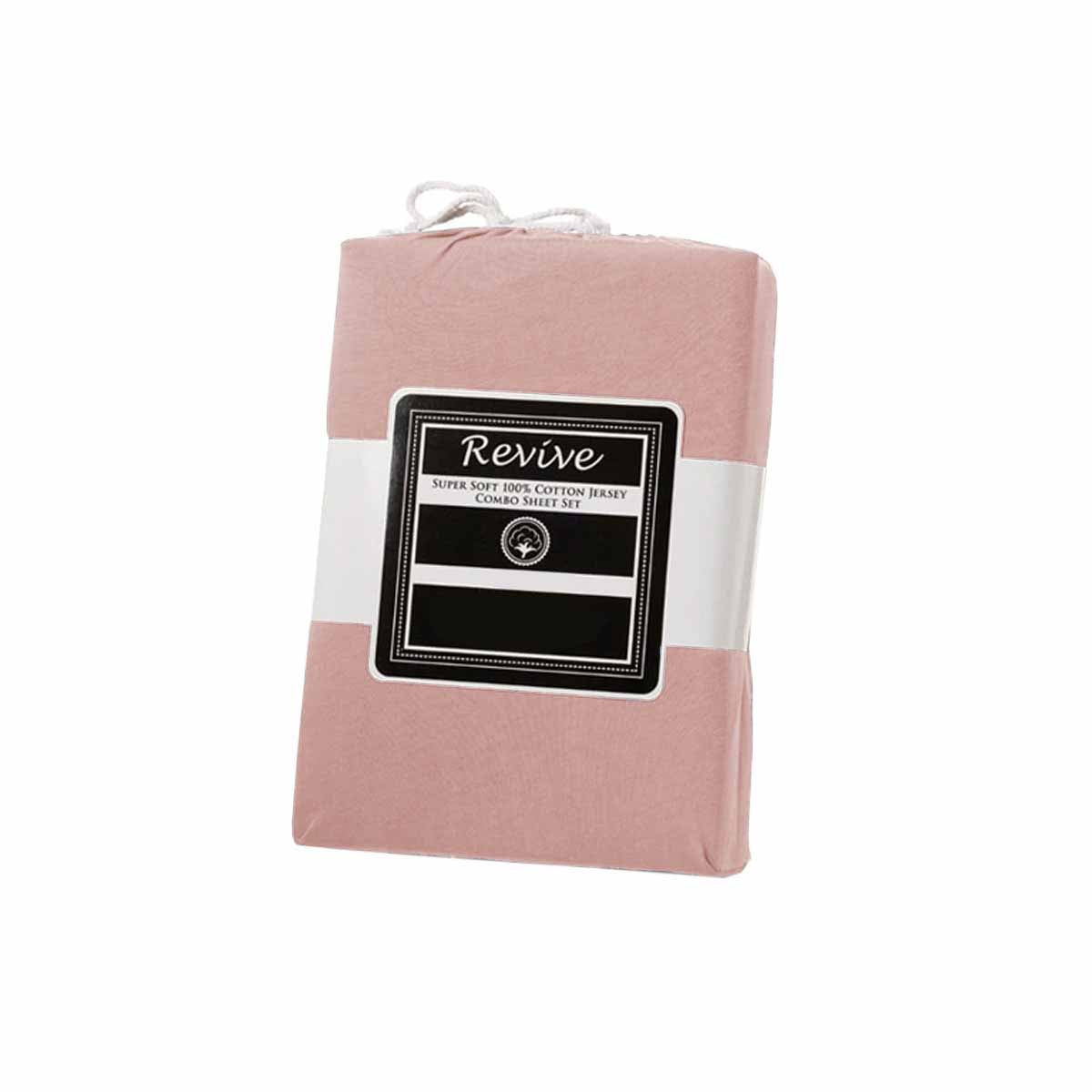 Revive 100% Cotton Jersey Combo Set Blush King