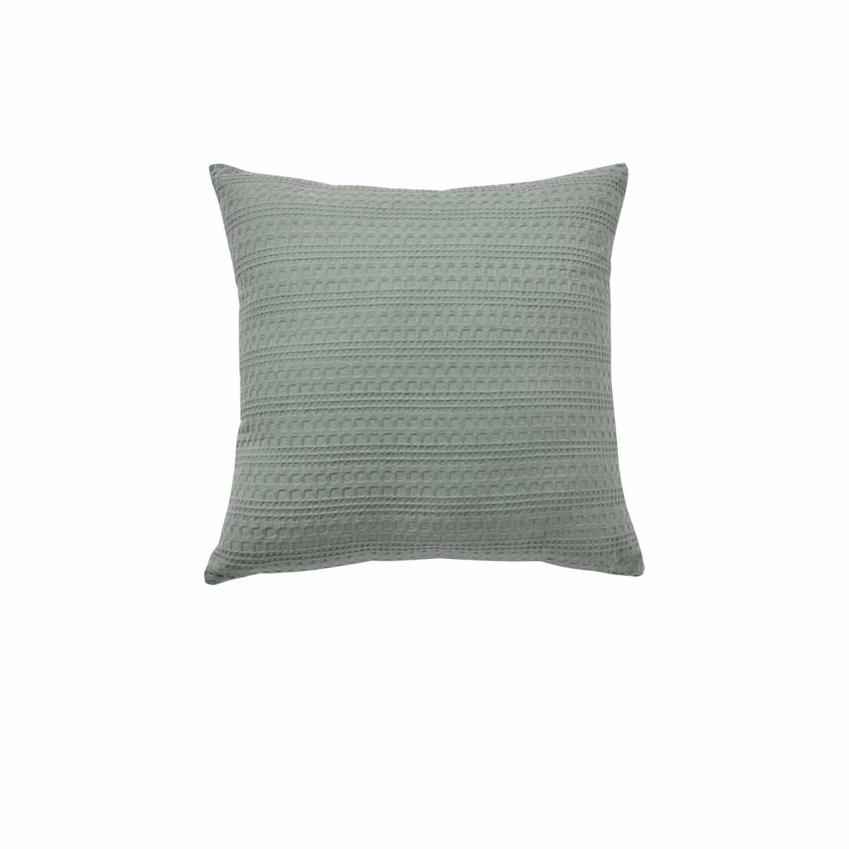 Bianca Kahlani Sage Waffle Square Filled Cushion 43 x 43cm