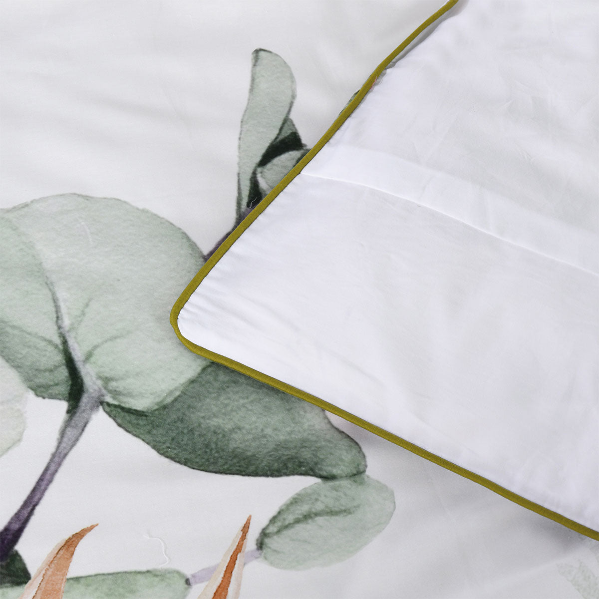 Bianca Helensvale White Floral Cotton Sateen Quilt Cover Set King