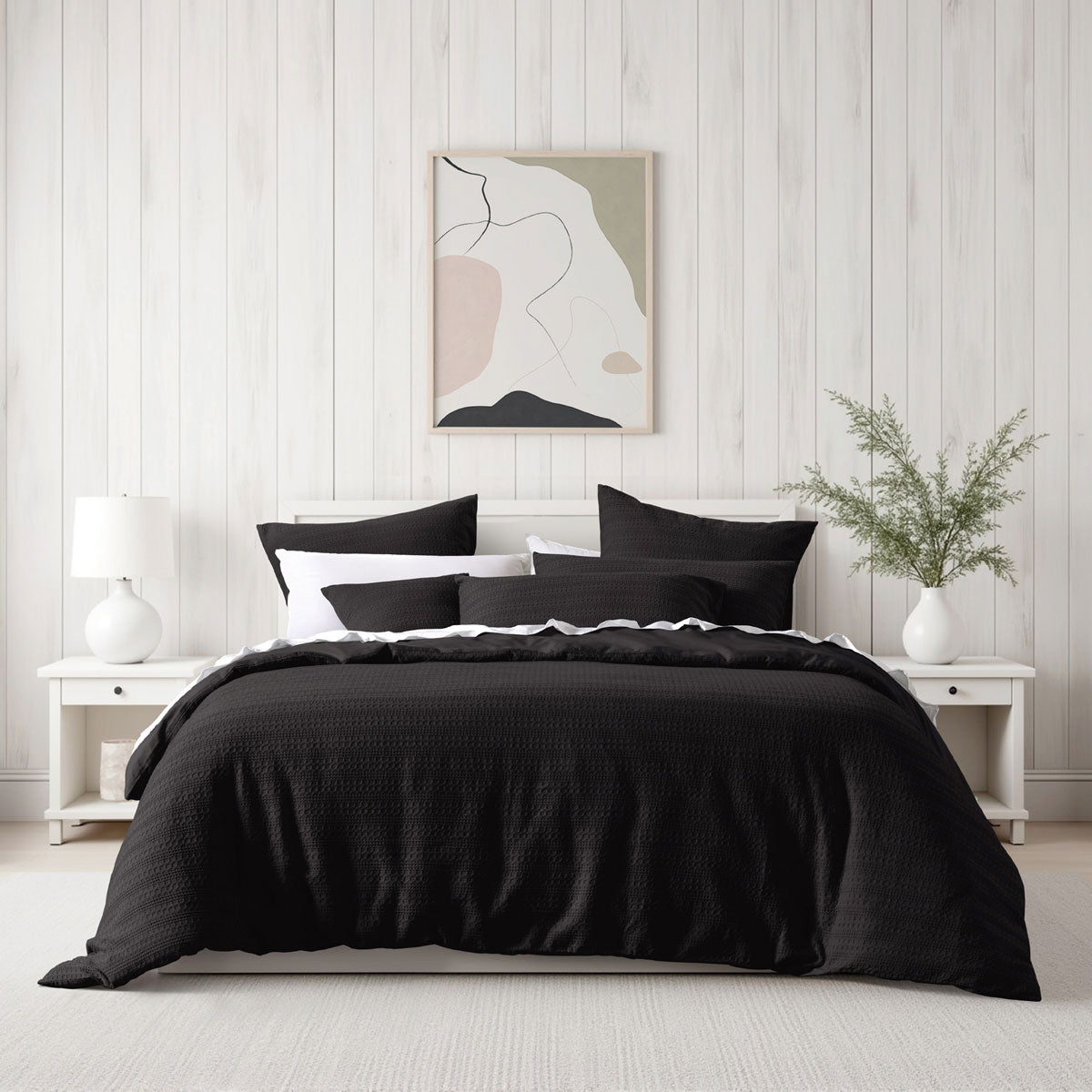 Bianca Kahlani Chocolate Waffle Quilt Cover Set Queen