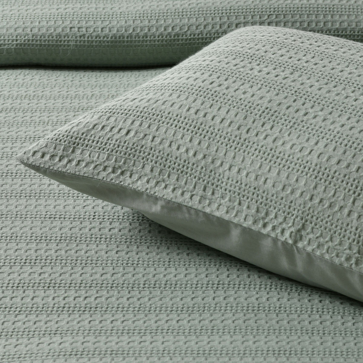 Bianca Kahlani Sage Waffle Quilt Cover Set Super King