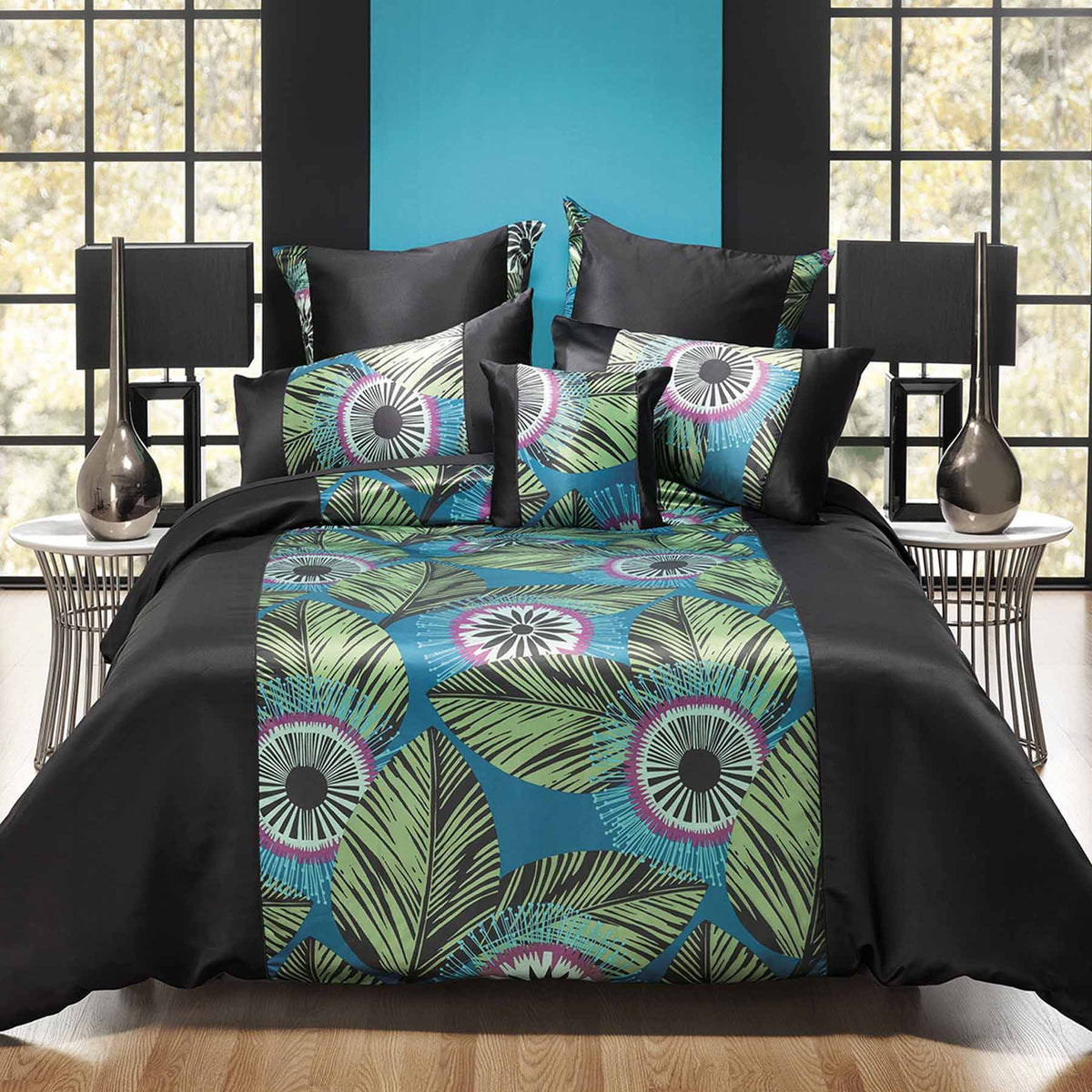 Bianca Kebo Black Quilt Cover Set Queen