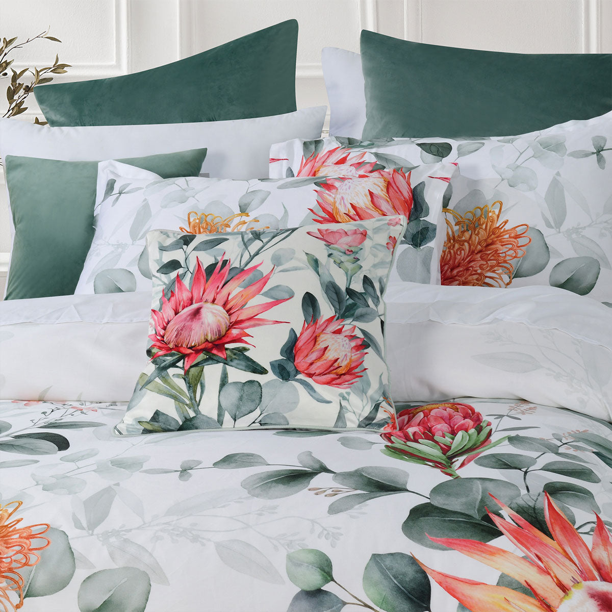 Bianca Wellingrove White Cotton Sateen Quilt Cover Set Double