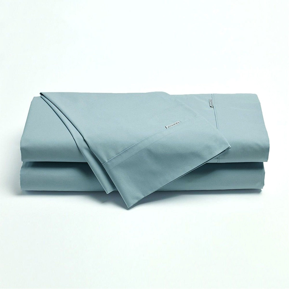 Bianca Heston Cotton Percale Sheet Set Steel Blue King Single