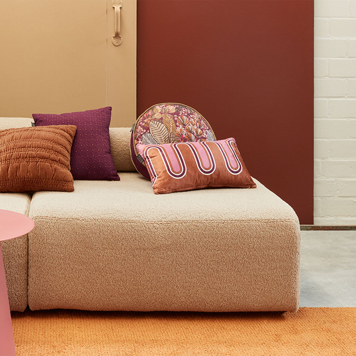 KAAT Amsterdam Asa Multi Botanical Round Filled Cushion 40cm Diameter