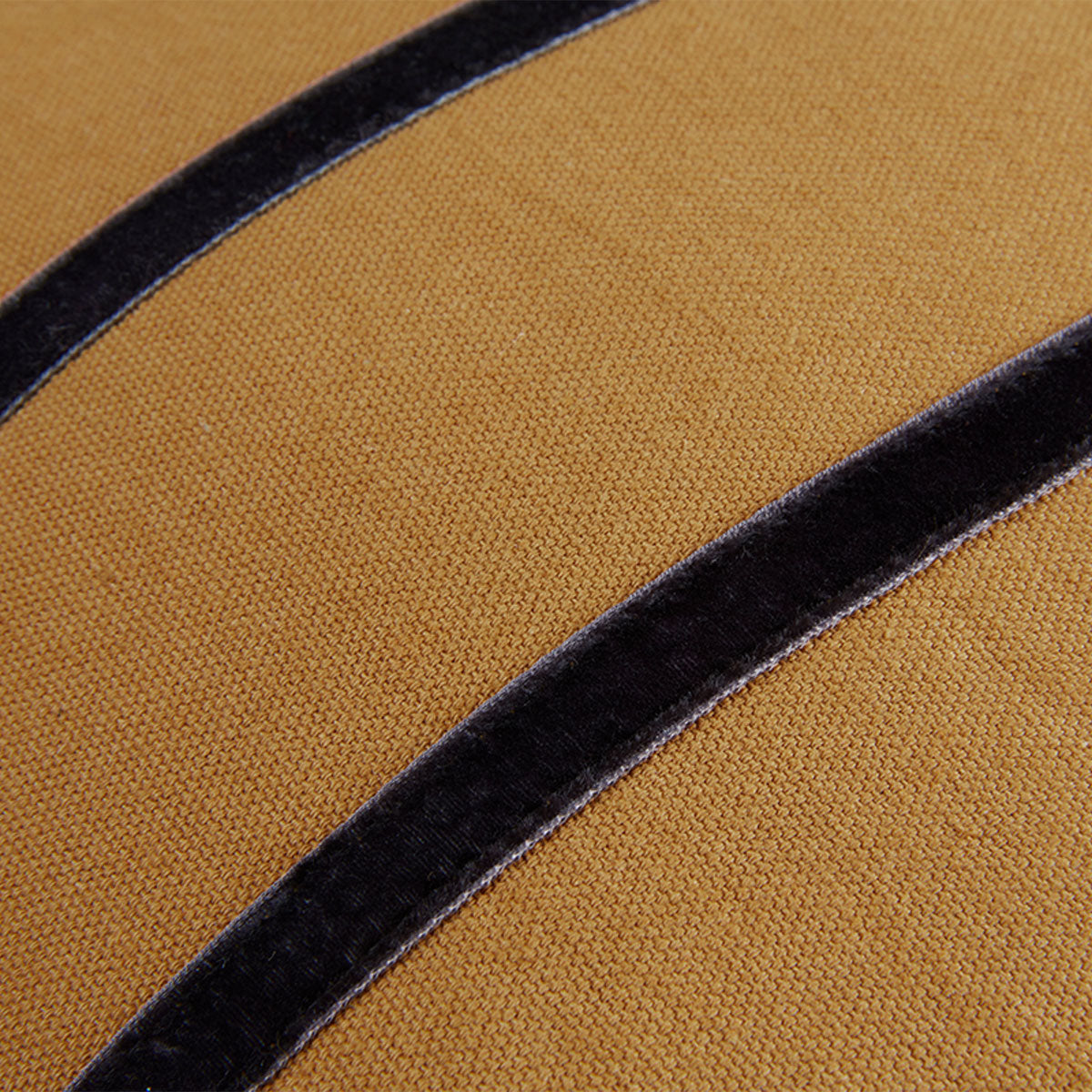 KAAT Amsterdam Myron Brown Stripe Square Filled Cushion 40cm x 40cm