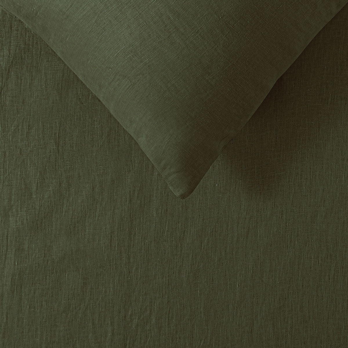 Vintage Design Homewares 100% Linen Olive Sheet Set Queen
