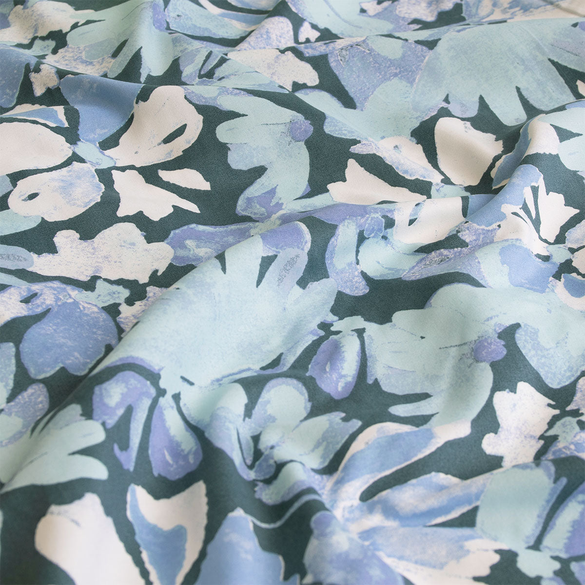 Ardor Eadie Teal Floral Printed Quilt Cover Set Queen