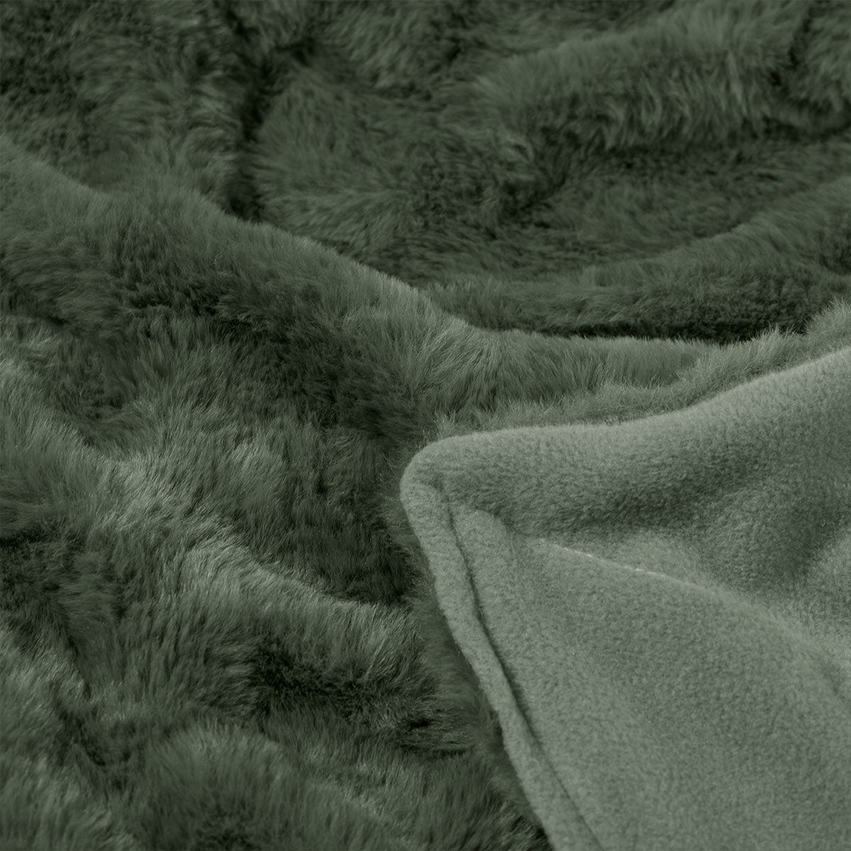 Ardor Clayton Faux Fur Soft Plush Throw Rug 130x170cm Khaki