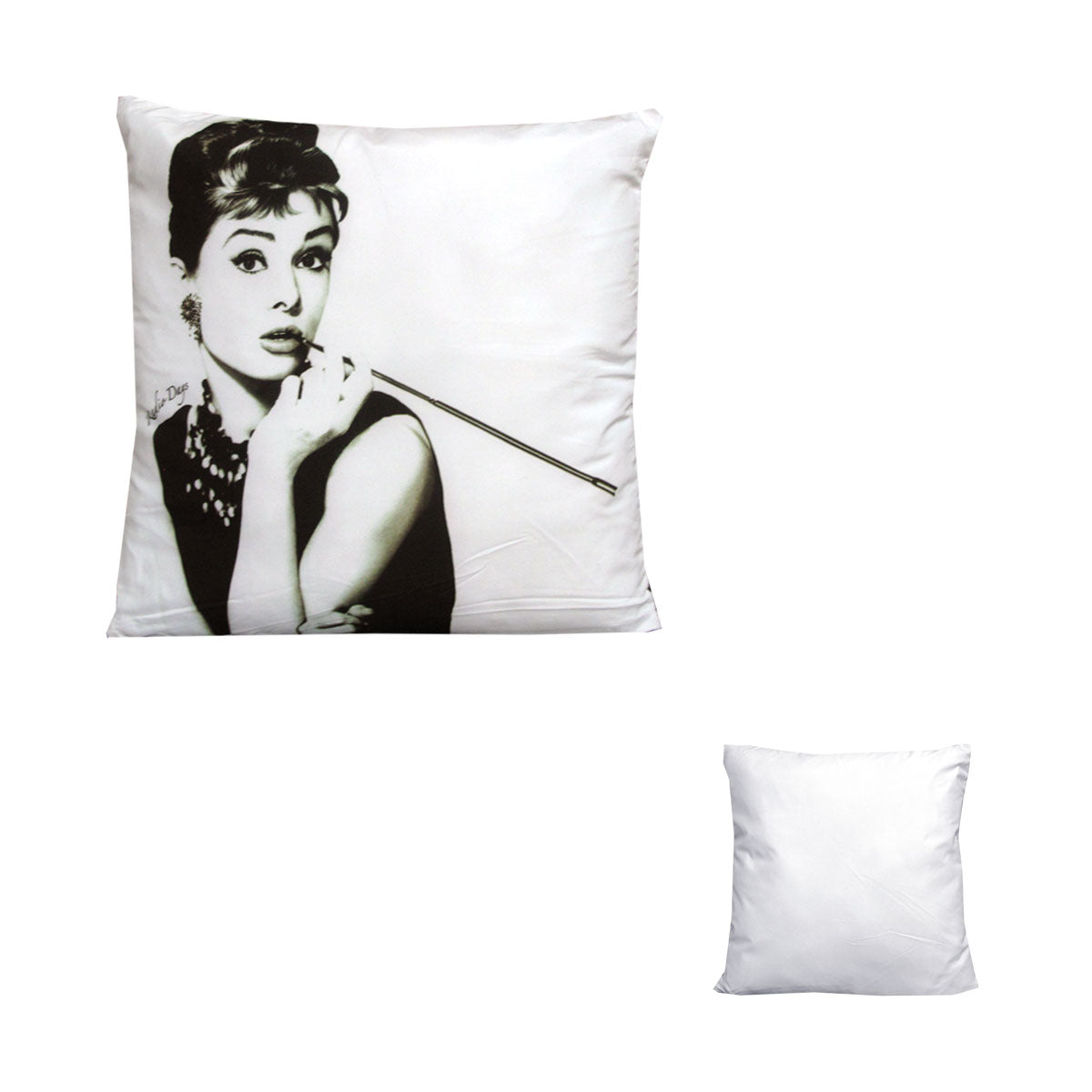 Audrey Hepburn Breakfast at Tiffany's Square Filled Cushion 43 x 43 cm