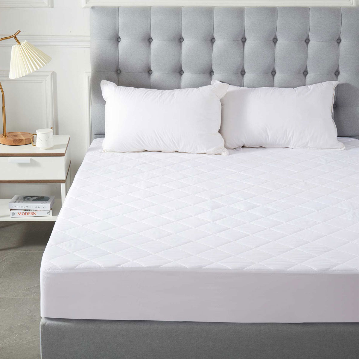 Soho Collection Quilted Microfibre Fitted Mattress Protector 38cm Wall King Single