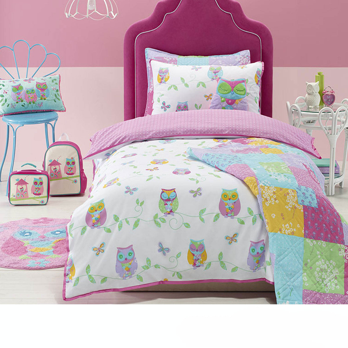 Jiggle &amp; Giggle Owl Song Quilt Cover Set Queen