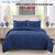 100% Cotton Lightly Quilted Coverlet Set Unity Navy Queen