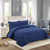 100% Cotton Lightly Quilted Coverlet Set Unity Navy Queen