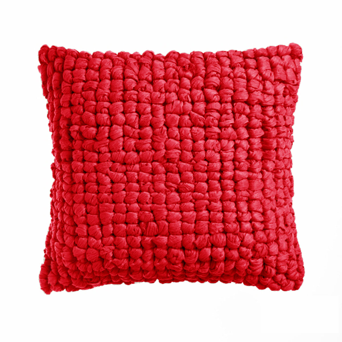 Shoreham Appliqued Filled Cushion - Red