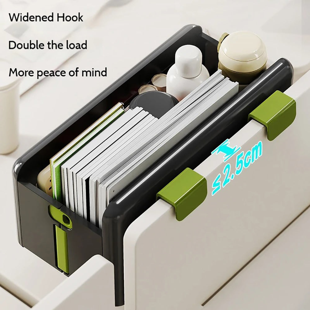 Foldable Hanging Storage Box No Drilling Required Wall-mounted Organizer (Red)