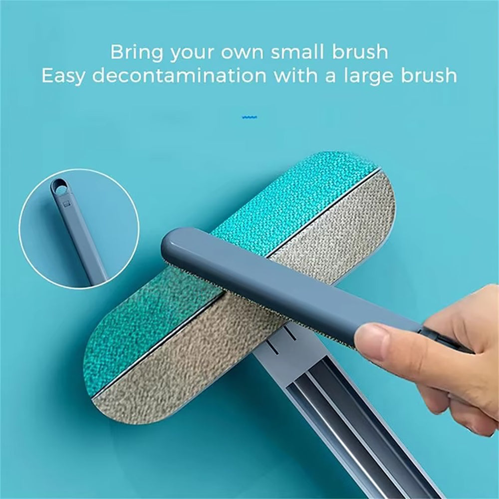 Multi-Purpose Cleaning Brush Pet Hair Removal Dual-Sided Brush with Scraper Gap Brush