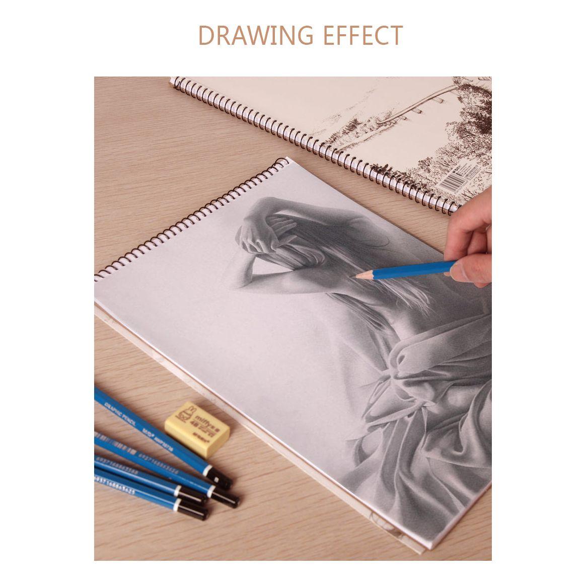 Sketch Pad 40 Sheets Artist Drawing Painting Art Paper with Thick Baseboard(28.7*20.8cm)