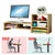 Wooden Desk Monitor Riser Stand With 3Tier Storage Shelves Desktop Bookshelf(White Wood(Style 01))