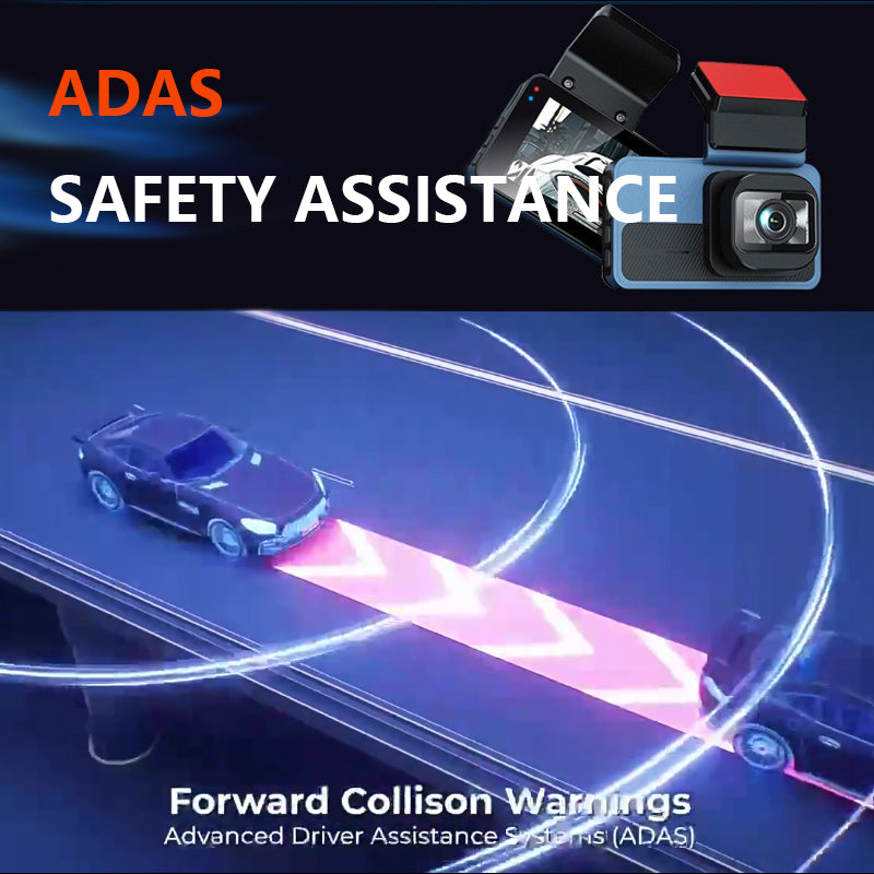 4K+2.5K Dual Dash Cam with WiFi GPS ADAS, Front and Rear Car Camera Recorder with 32GB Card