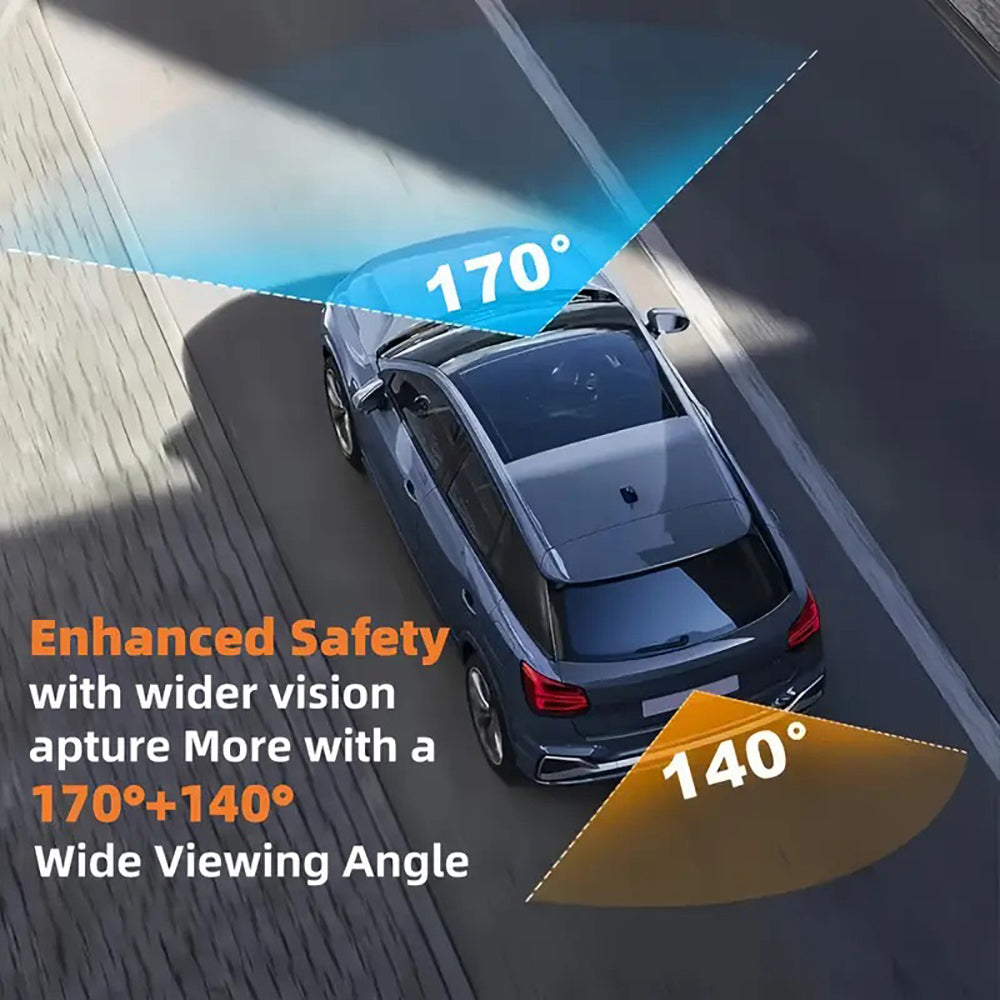 4K WiFi Car Dash Cam Dual Lens Wide Angle IPS Screen Night Vision Recording with 32GB Card