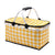 Collapsible Outdoor Camping Portable Insulated Picnic Basket Camping Picnic Ice Pack(Yellow Grid)