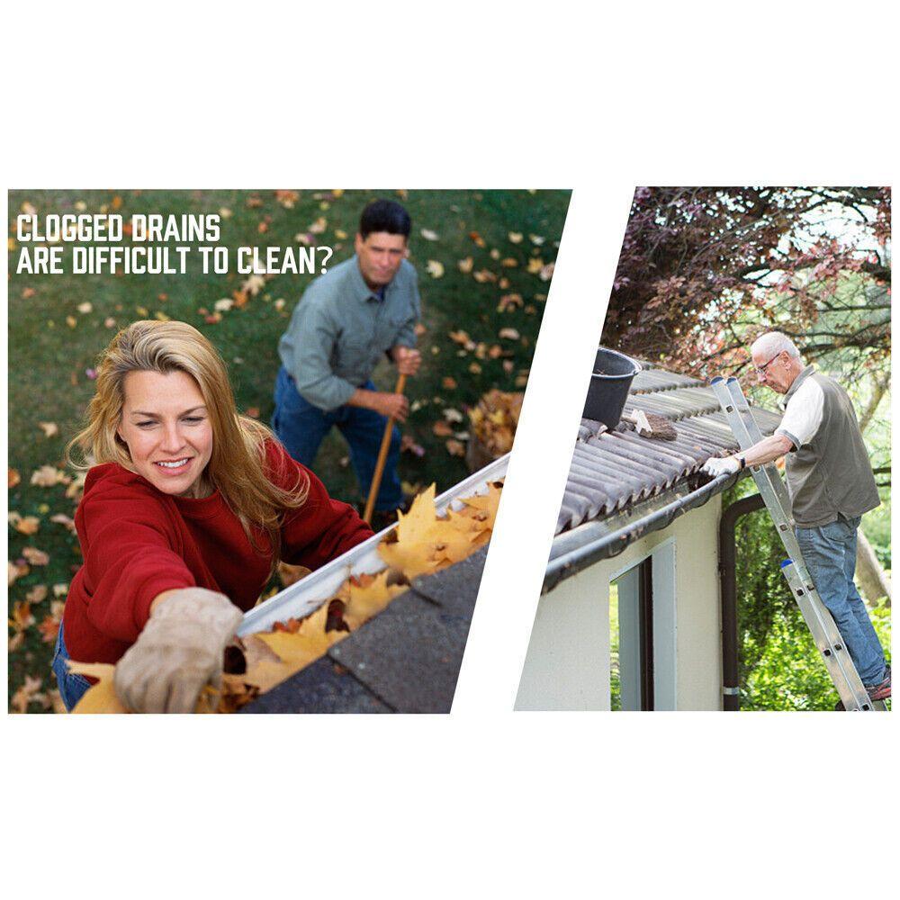 98x10cm 24Pc Gutter Brush Roof Leaf Guard Heavy Duty Twigs Filter Home Garden