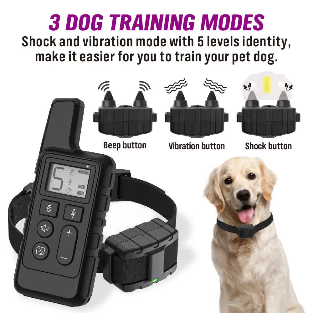VaKa Anti Bark Dog Training Collar Sound & Vibration Stop Barking Automatic Pet
