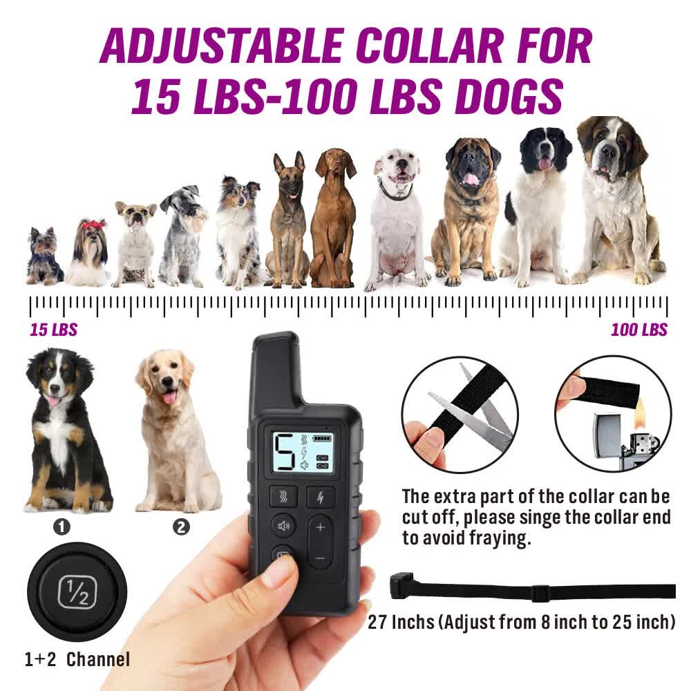 VaKa Anti Bark Dog Training Collar Sound & Vibration Stop Barking Automatic Pet