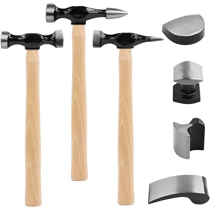 SWANLAKE GARDEN TOOLS 7 Piece Auto Body Repair Kit, Auto Body Tools, Auto Body Repair Tools with Carbon Steel Hammer Heads (SW-66076)