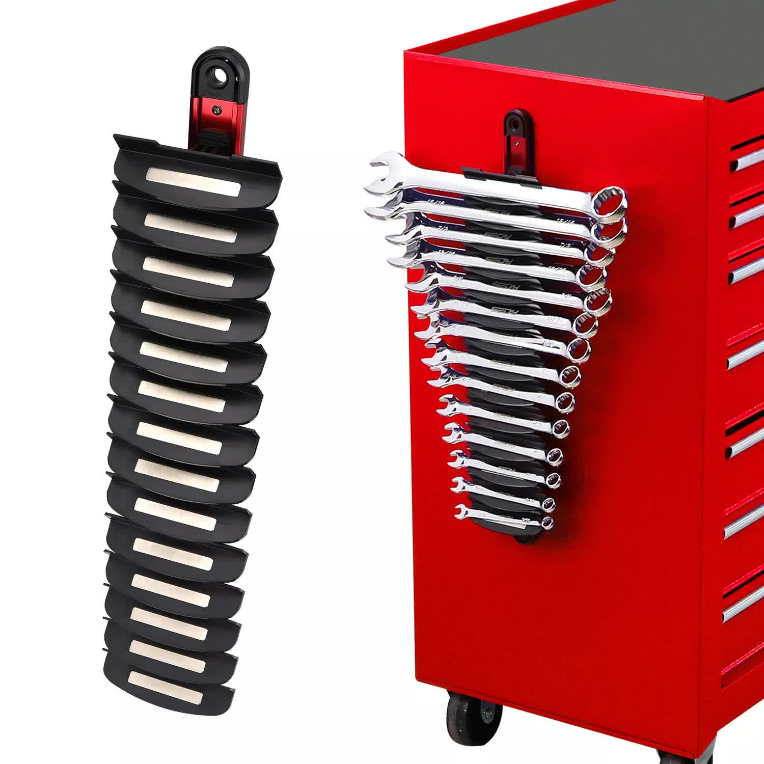 14 Slots Magnetic Spanner Rack Spanner Organizer Holder Portable Adjustable Au