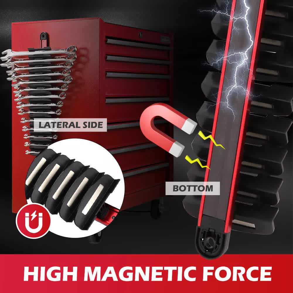 14 Slots Magnetic Spanner Rack Spanner Organizer Holder Portable Adjustable Au