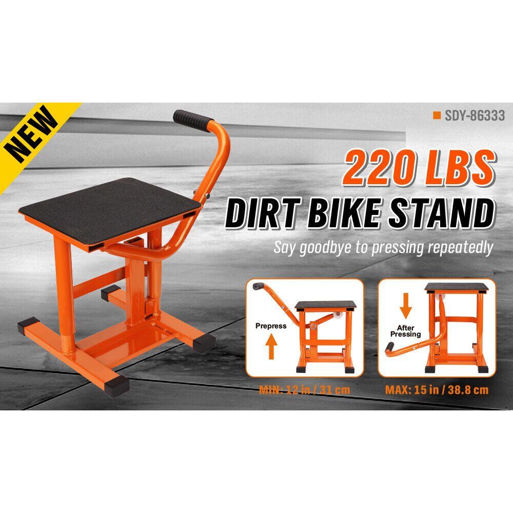 HORUSDY 220Lbs Motorbike Jack Lift Crank Lift Manual Repair Clean Hoist Table