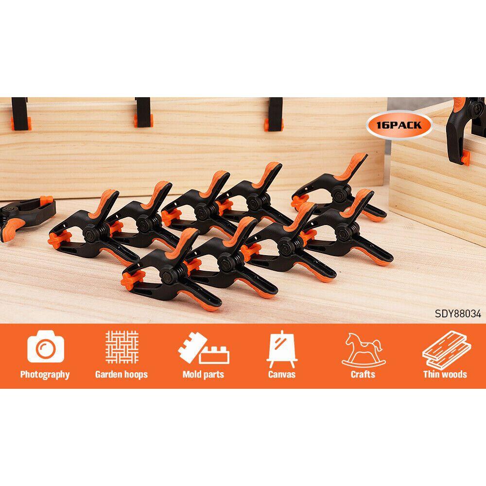 16Pcs 3" Spring Clamps Plastic Clamps Gluing Clamping Securing DIY Photography