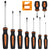 10Pcs Magnetic Screwdriver Set Phillips Slotted Magnetizer Non-Slip Handle Tool