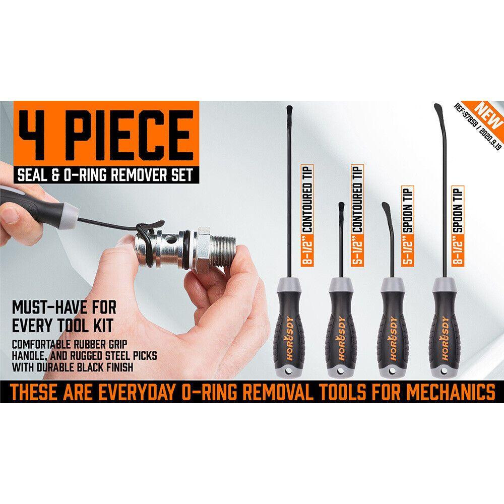4Pc Seal & O-Ring Removal Set Spoon Tip Removing Heavy Grip Handle Auto Tools
