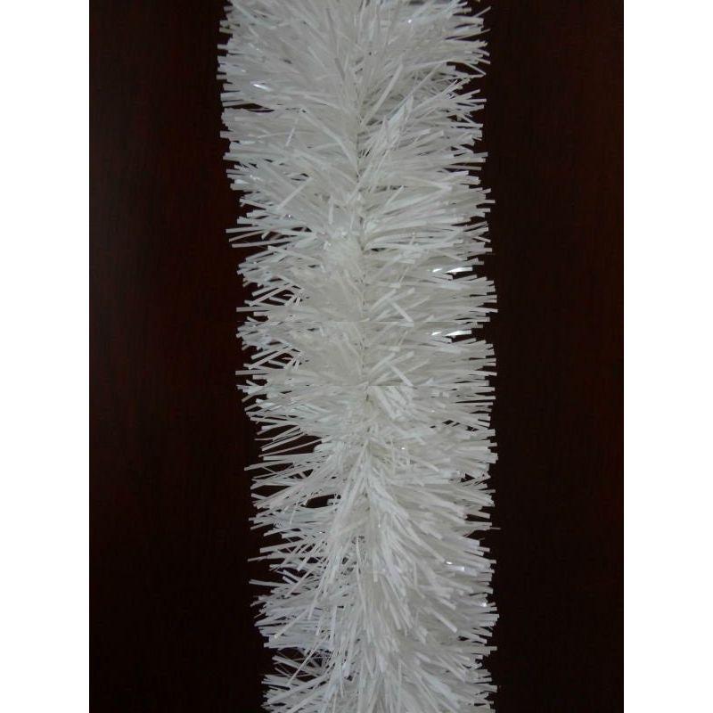 5x 2.5m Christmas Tinsel Xmas Garland Sparkly Snowflake Party Natural Home Décor, Traditional White