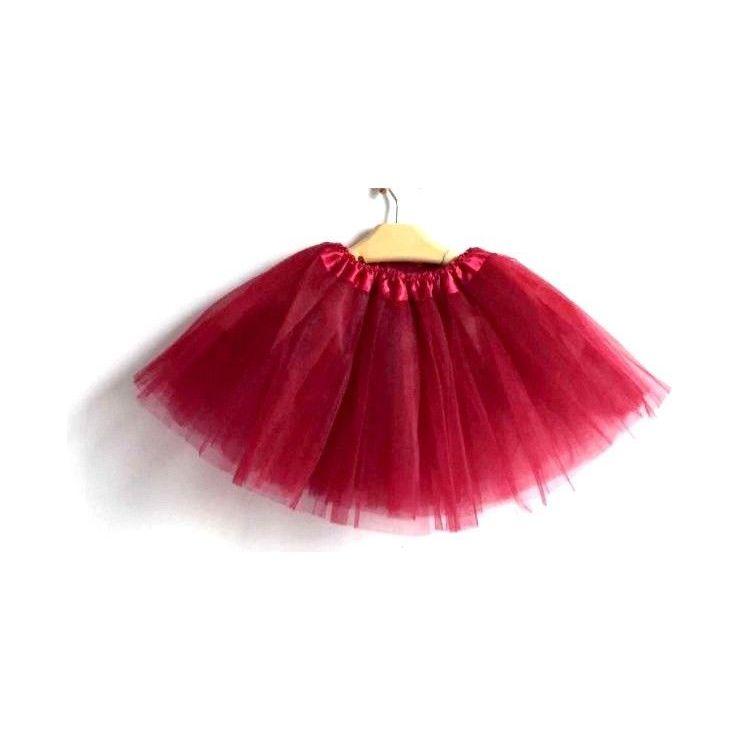 New Adults Tulle Tutu Skirt Dressup Party Costume Ballet Womens Girls Dance Wear, Burgundy, Adults