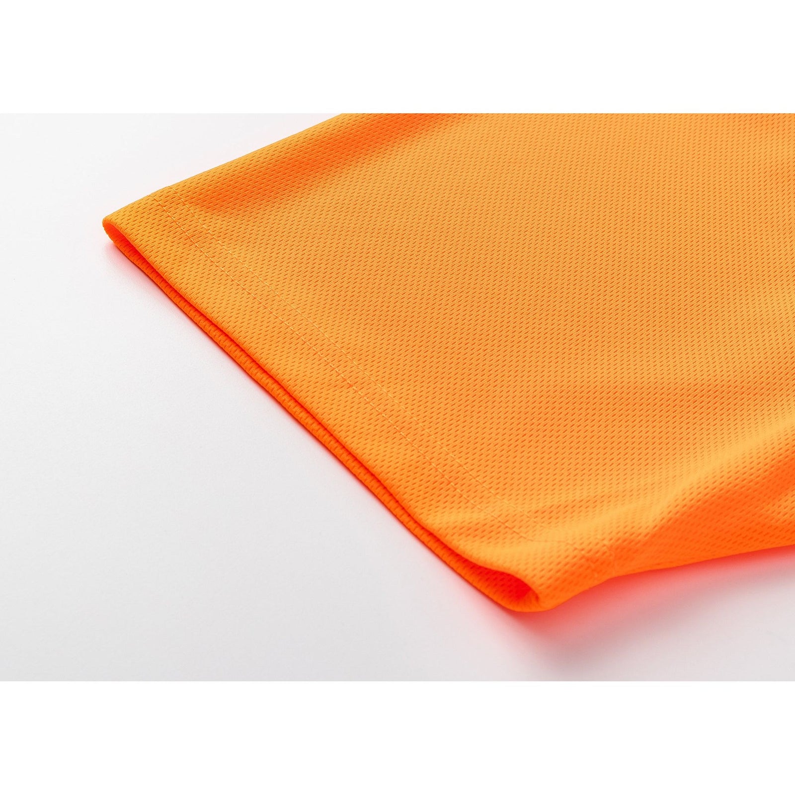 HI VIS Short Sleeve Workwear Shirt w Reflective Tape Cool Dry Safety Polo 2 Tone, Fluoro Orange / Navy, L