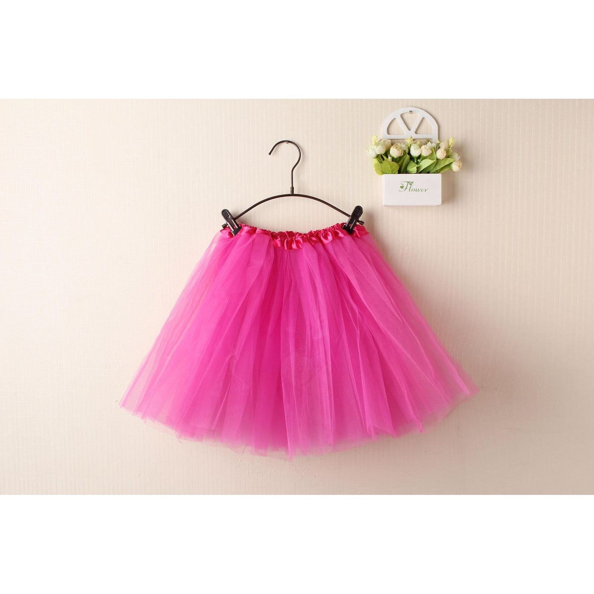 New Adults Tulle Tutu Skirt Dressup Party Costume Ballet Womens Girls Dance Wear, Hot Pink, Kids