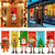 Christmas Hanging Banner Flag Door Window Décor Santa Reindeer Snowman Ornaments, Elf