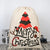 Large Christmas XMAS Hessian Santa Sack Stocking Bag Reindeer Children Gifts Bag, Cream - Christmas Tree
