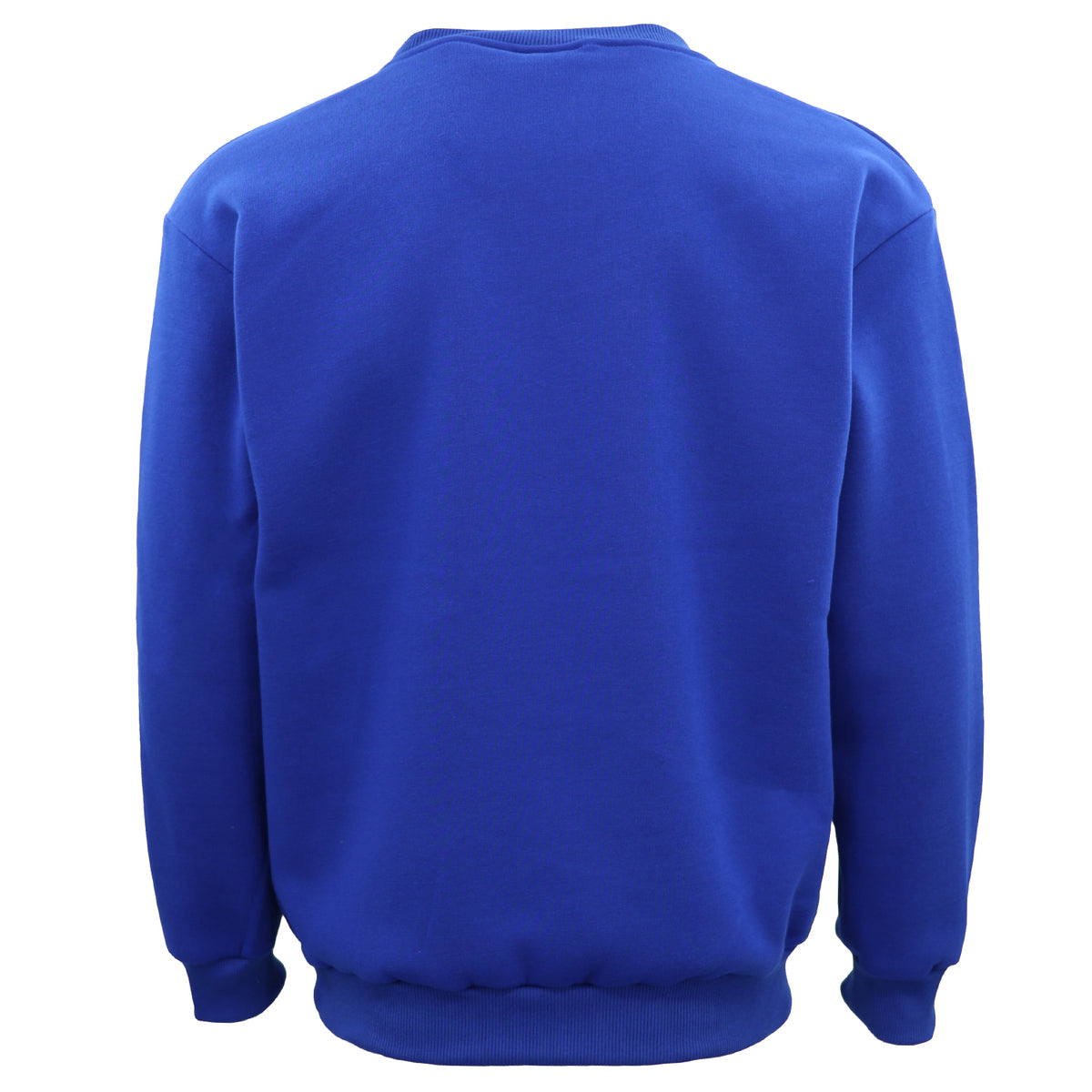 New Adult Unisex Plain Pullover Fleece Jumper Mens Long Sleeve Crew Neck Sweater, Navy, XS