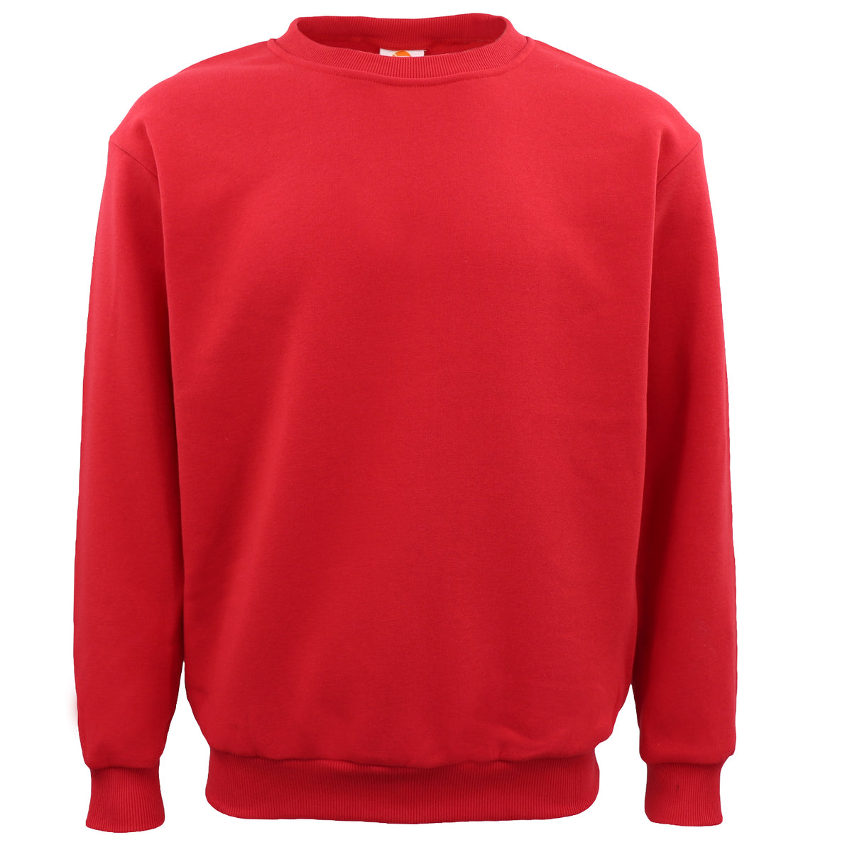 New Adult Unisex Plain Pullover Fleece Jumper Mens Long Sleeve Crew Neck Sweater, Navy, XS