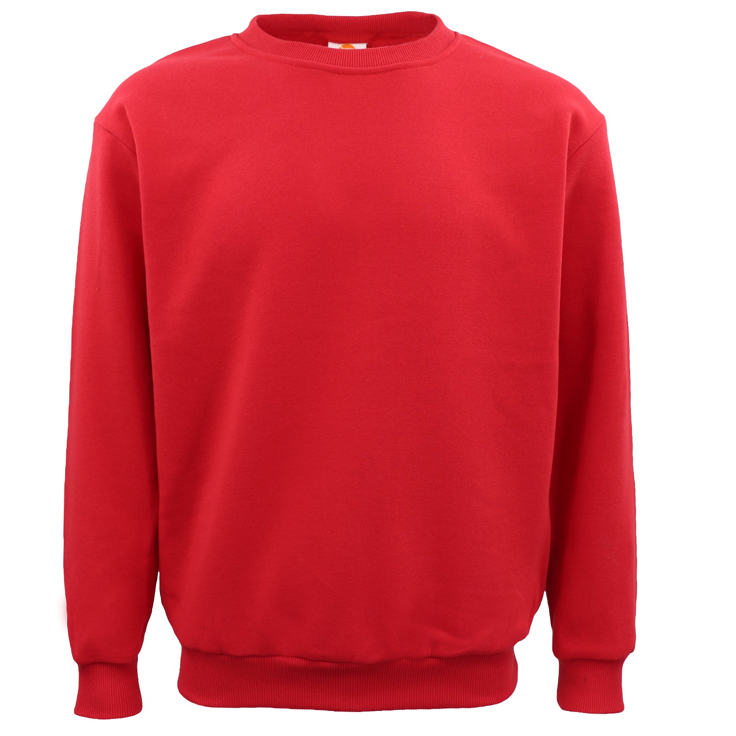 New Adult Unisex Plain Pullover Fleece Jumper Mens Long Sleeve Crew Neck Sweater, Navy, XS