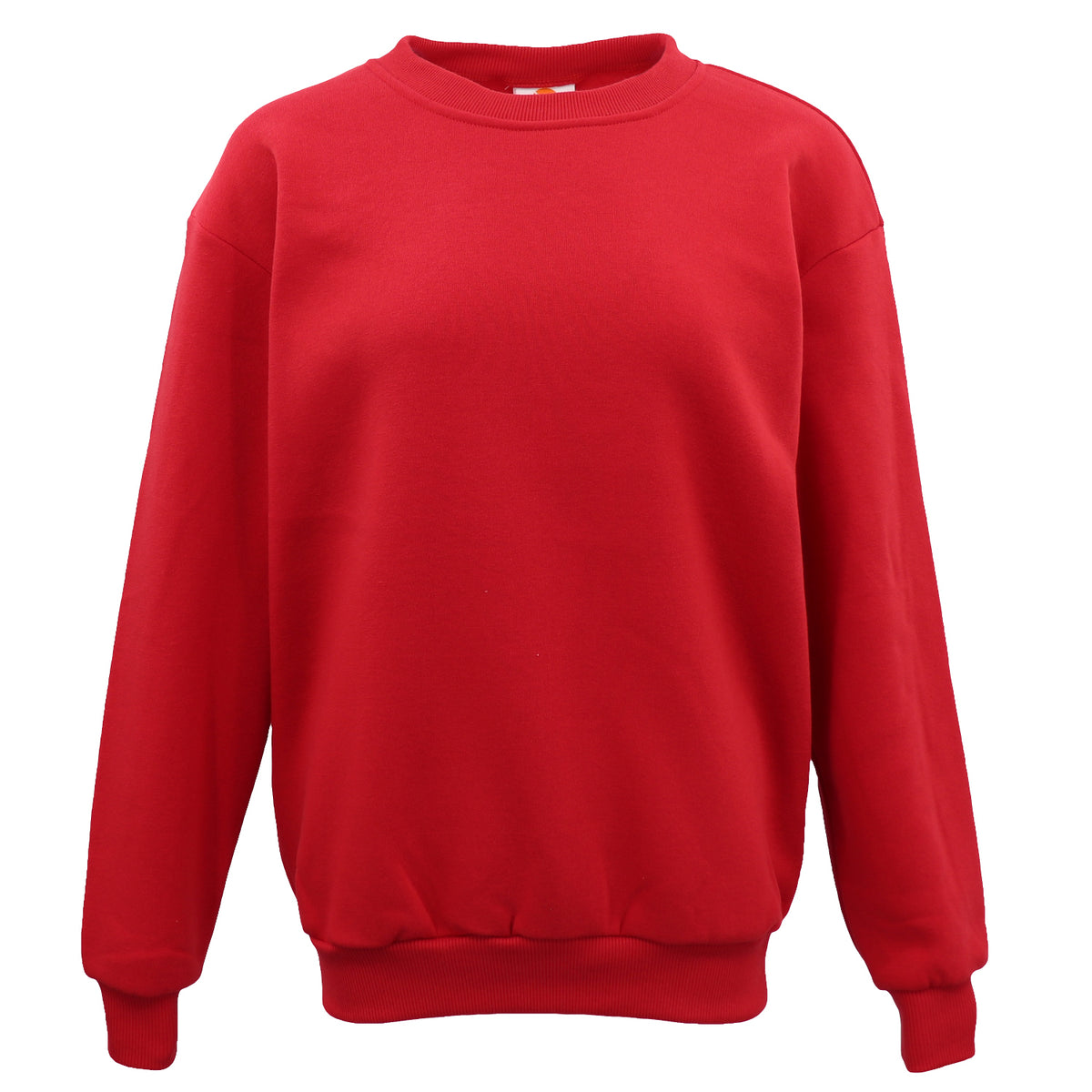New Adult Unisex Plain Pullover Fleece Jumper Mens Long Sleeve Crew Neck Sweater, Navy, XS