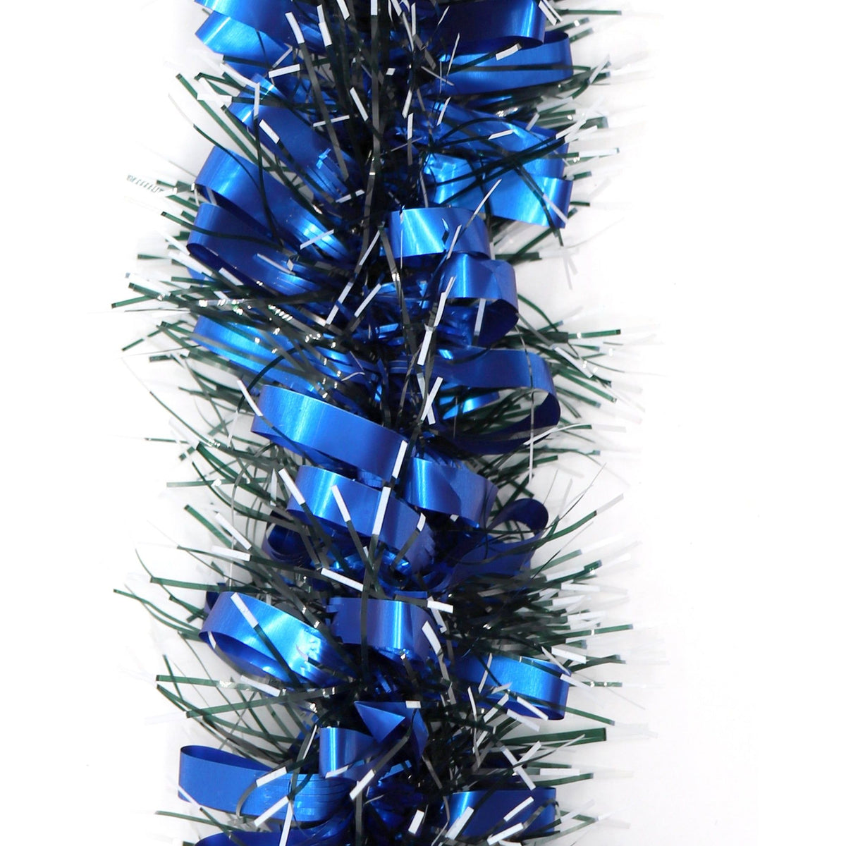 5x 2.5m Christmas Tinsel Xmas Garland Sparkly Snowflake Party Natural Home Décor, Bows (Black Blue)