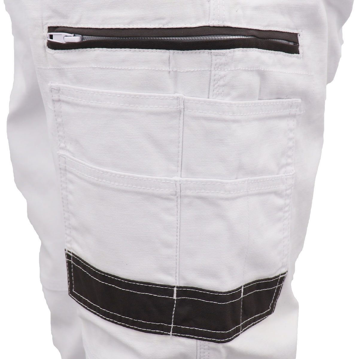 Men's Cargo Cotton Drill Work Pants UPF 50+ 13 Pockets Tradies Workwear Trousers, Black, 40