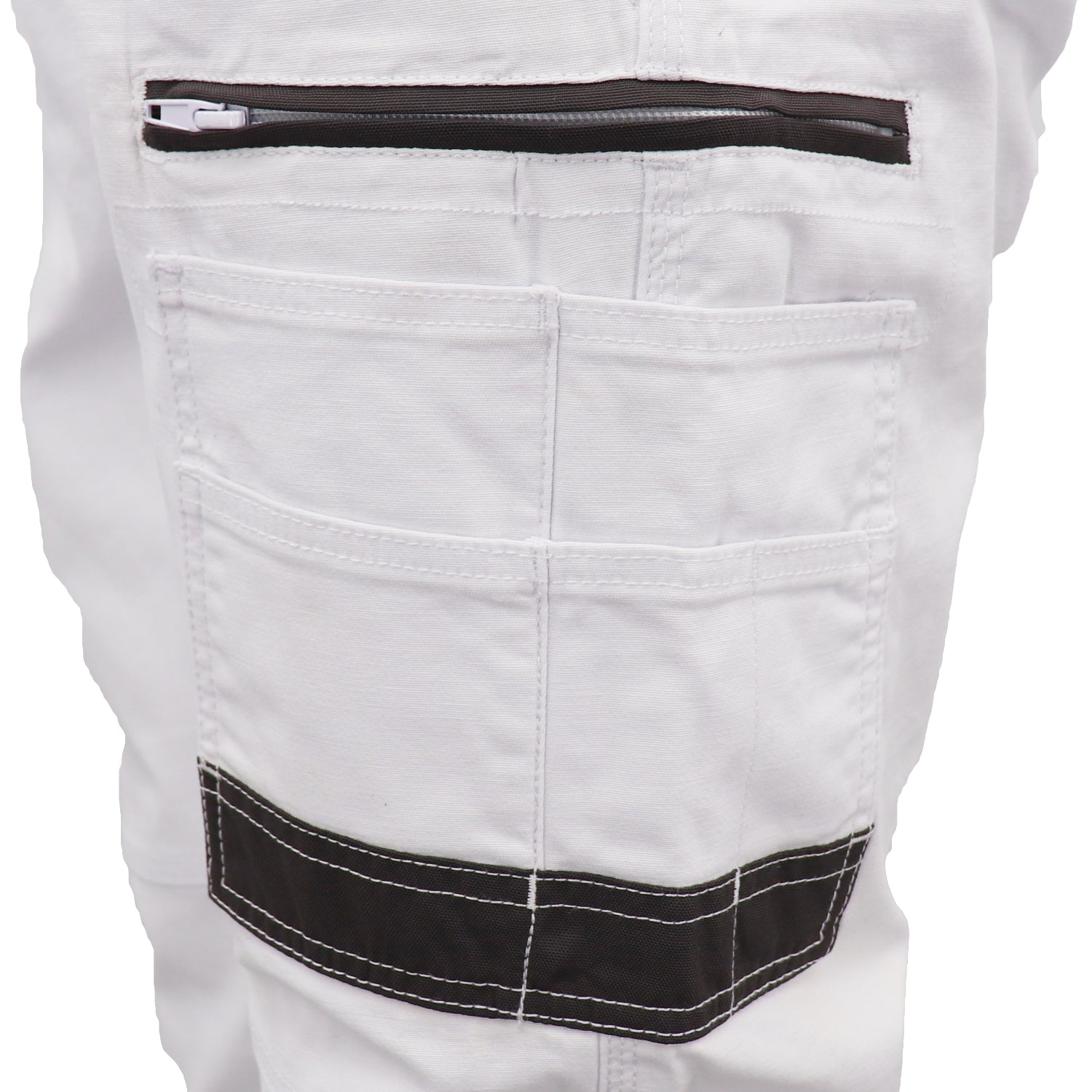 Men's Cargo Cotton Drill Work Pants UPF 50+ 13 Pockets Tradies Workwear Trousers, Black, 40