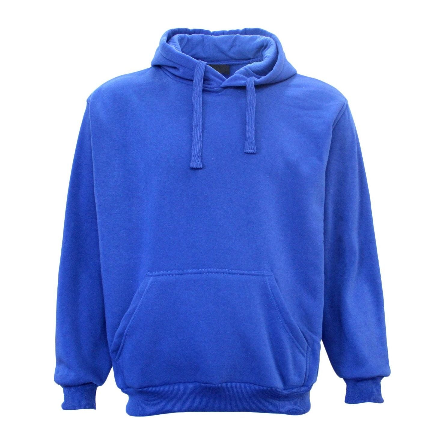 Adult Unisex Men's Basic Plain Hoodie Pullover Sweater Sweatshirt Jumper XS-8XL, Royal Blue, 6XL